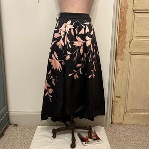 Floral Black and Pink Women's Skirt